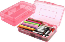 Pencil Box, Large Capacity Clear Pencil Case, 1 Pack Hard Pencil Case, Clear Cra