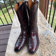 Lucchese San Antonio Cowboy Boots Cabernet Cherry 12 D Seville ? Dress