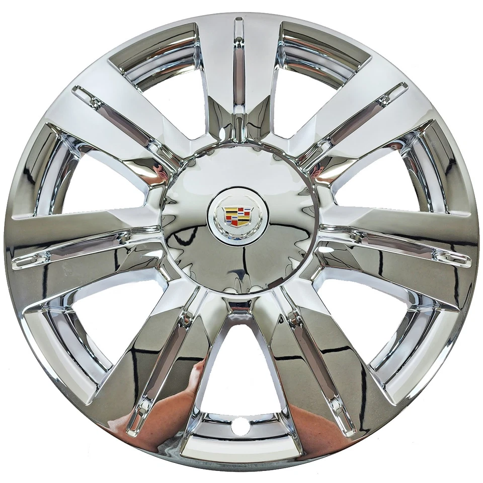 👀 Cadillac SRX 2010-2016 cubiertas de rueda cromadas para ruedas de 18" # IMP-357X JUEGO DE LOGOTIPO Foto 4 de 4