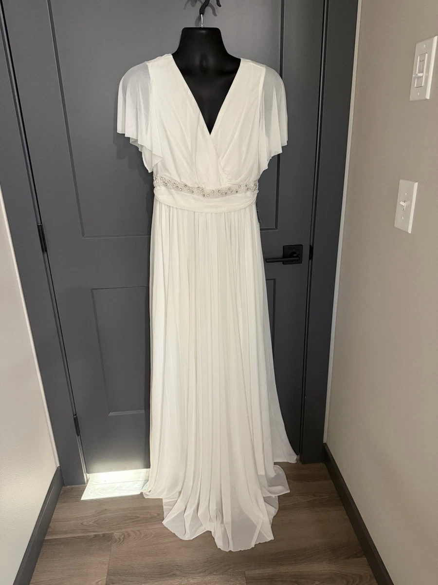 A-Line Short Sleeve Empire Waist Wedding Dresses for sale | eBay