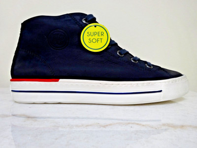Paul Green Navy ''Calissa'' High-Top Sneaker US-10 EU-7.5 Made in Austria