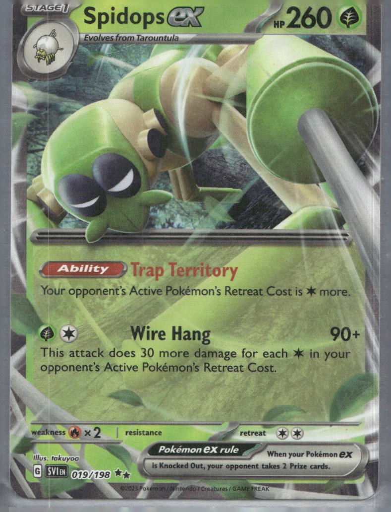Holofoil Spidops ex - 019/198 019/198 NM SV01: Scarlet & Violet Base Set