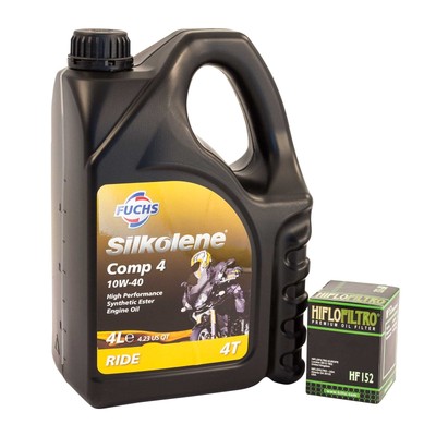 Silkolene Comp 4 10W40 Oil & Filter For Suzuki 2001 GSF1200S Bandit K1 HF138