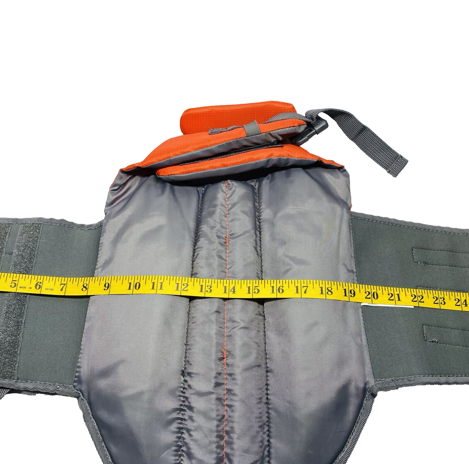 Top Paw Dog Life Jacket Vest with Rescue Handle Size Med/Large Orange and Gray