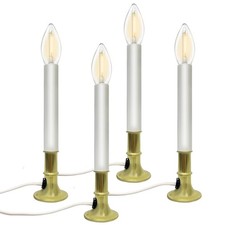 4 Pack Christmas Electric Window Candles Lights,9 Inch Electric Window Candle...