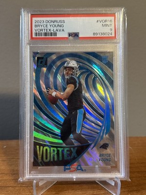 Panini 2023 Donruss Bryce Young Vortex #VOR-16 PSA 9 RC 9/10