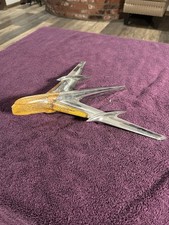 1955 Pontiac Star Chief Hood Ornament Amber American Indian Chief With Stand