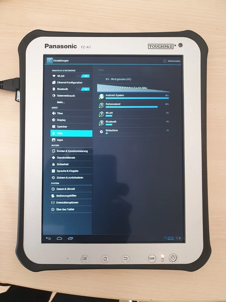 Panasonic TOUGHPAD FZ A1 Tablet HDMI CPU 2x1,10 GHZ 1GB 16GB SSD - Bild 2 von 4