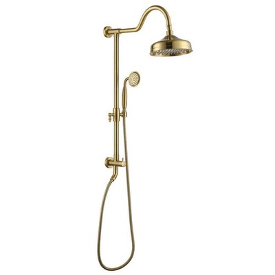 Boyel Living Shower Heads 8'' 2.5-GPM 1-Spray Dual Brushed Gold
