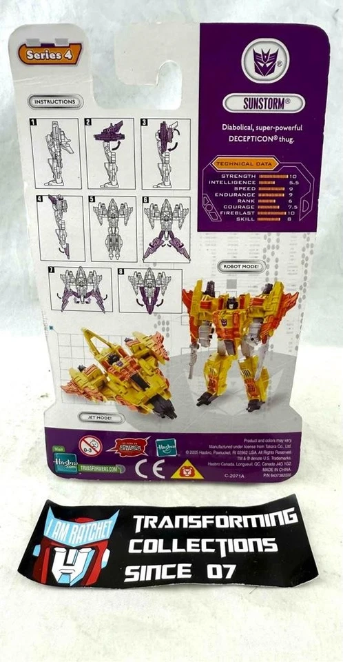 Transformers 2005 Cybertron RID Legends Class Sunstorm MOSC - Image 2 of 2