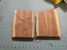 2 Live Edge Cedar Boards Rough Cut  6/16/25/3