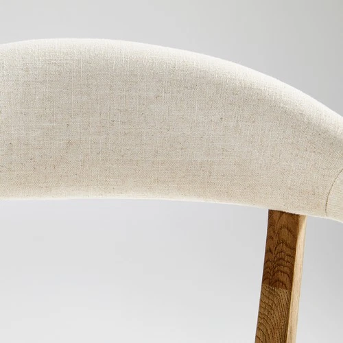 Prater Bar Stool with Beige Wood and Upholstery - Picture 9 of 10