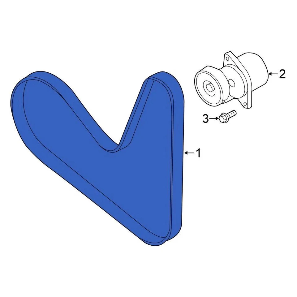 For Volkswagen GTI 2015-2021 Volkswagen 06L903137A Serpentine Belt - Изображение 2 из 4