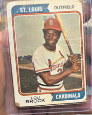 Topps 1974 Topps Lou Brock #60 St. Louis Cardinals Baseball Trading Card
