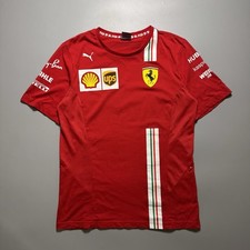 Puma Scuderia Ferrari Team T-Shirt Red Men  s Size M Formula 1 Racing Cotton Tee