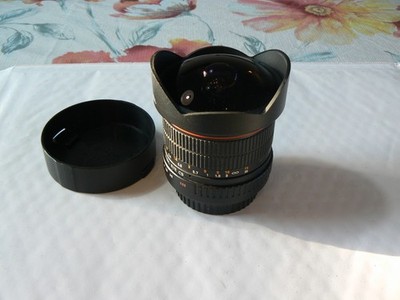Bell & Howell 8mm f/3.5 Fish Eye CS Lens for Canon EF Aspherical - Both Caps