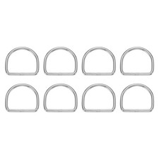 8pcs Metal D Ring 1-3/16" - 304 Stainless Steel 3mm Thick D Buckles