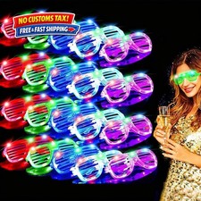 20 Pack LED Glasses Halloween Party Favors 6 Colors Light Up