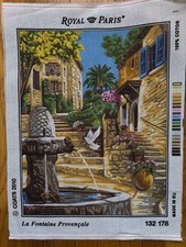 "La Fontaine Provencale" Needlepoint Canvas ROYAL PARIS, France