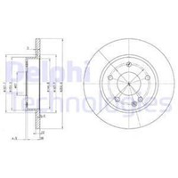 Delphi 2X Bremsscheibe Vorne Ø260 Mm Voll FüR Mercedes-Benz A-Klasse W168