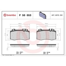 Satz Bremsbel&auml;ge Bremskl&ouml;tze vorne f&uuml;r Mercedes S-Klasse C215 W220 SL | 24465