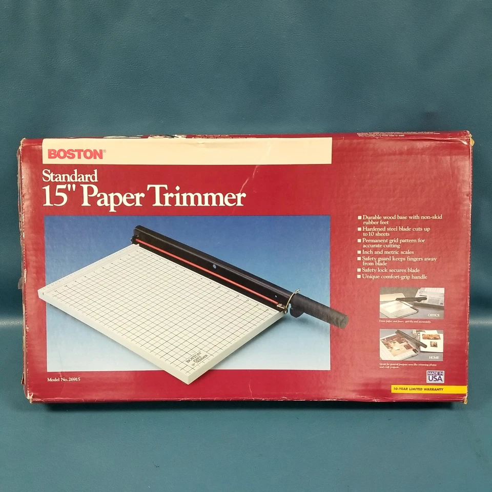 Recortadora de papel estilo guillotina Boston Standard 15" No. 26915 en caja Foto 2 de 4