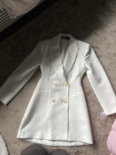 Zara White Backless Blazer
