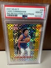 2021 SELECT CADE CUNNINGHAM RC. REV GOLD PRIZM (9/10) PSA 10 POP 1