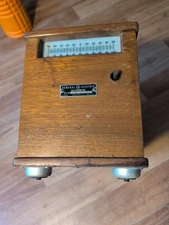 VINTAGE GE GALVANOMETER Wooden Box