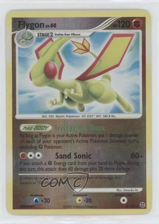 Flygon Reverse Foil Pokémon Diamond & Pearl Secret Wonders #5 2007