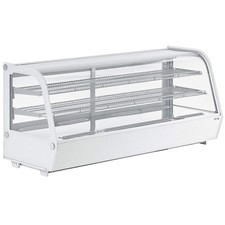 60" White Refrigerated Countertop Bakery Display Case with LED Lighting