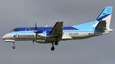 Saab SF340 340 Estonian Air Desktop Wood Airplane New Model Small 1/72