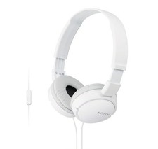 Sony MDR-ZX110AP On-Ear Headphones with Microphone White 