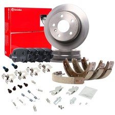 BREMBO Bremsscheiben 258mm + Bel&auml;ge Bremsbacken Hinten f&uuml;r MERCEDES W169 W245