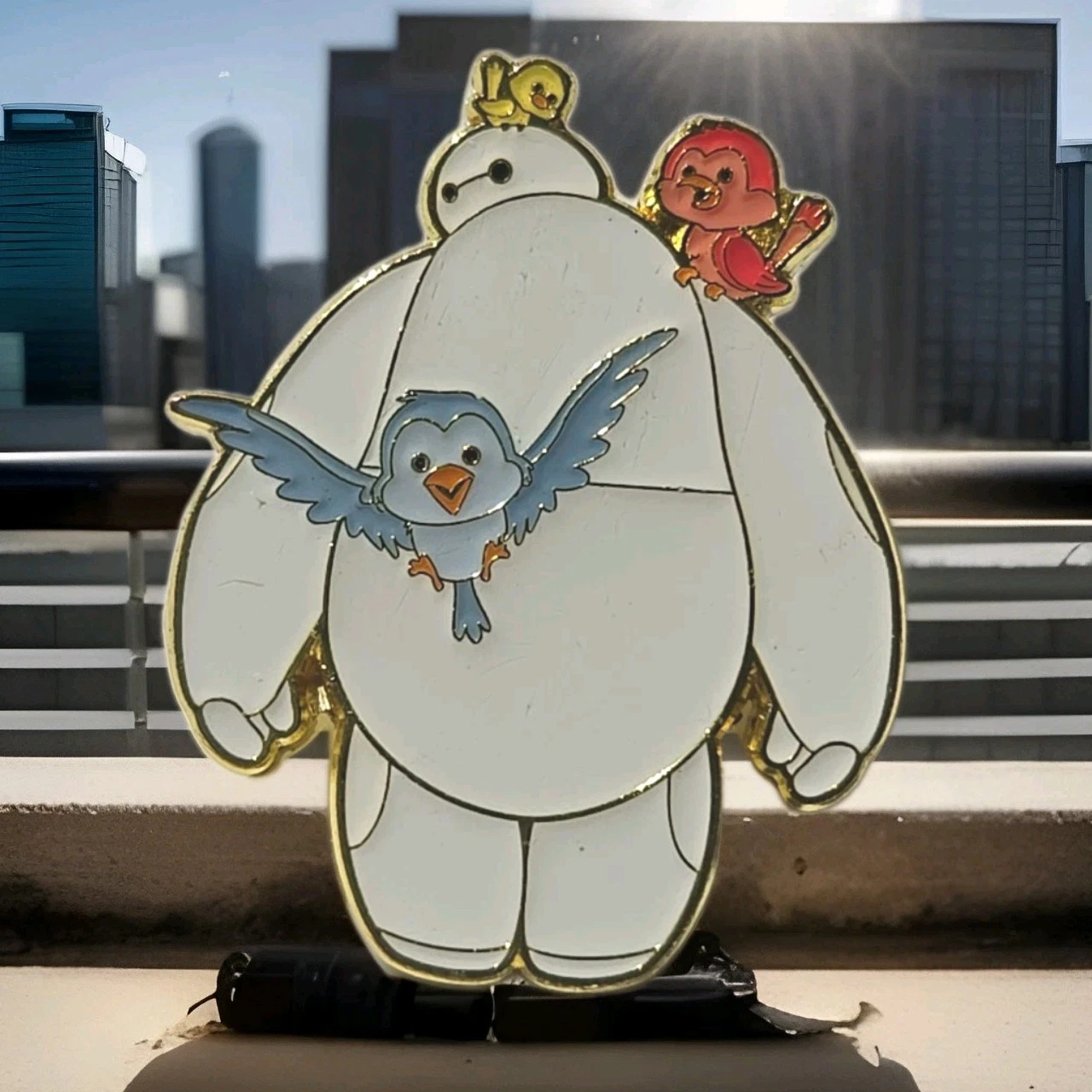 2023 Disney Loungefly Baymax With Animals Three Birds Big Hero Six Trading Pin