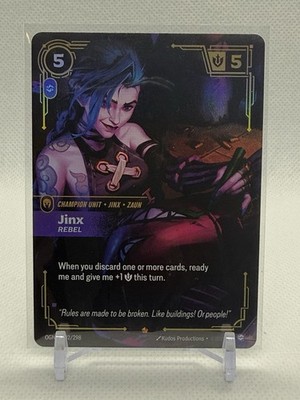 Jinx Rebel 202/298 - Origins (OGN) Epic Holo Riftbound: LoL Trading Card Game ￼