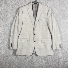 Lauren Ralph Lauren Mens Gray Textured Sport Coat Blazer 2 Button Classic