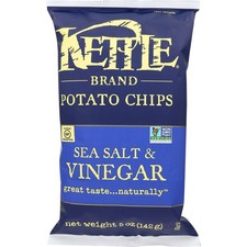 Kettle Sea Salt  Vinegar Potato Chips 5 Oz