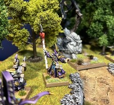 Warhammer Fantasy Dark Elf Sorcerer 4th Edition Metal Miniature Well Painted