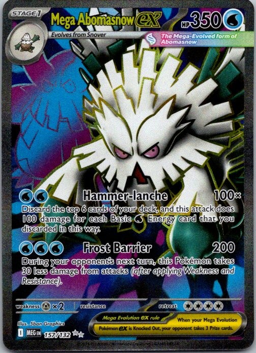 Mega Abomasnow ex - ME01: Mega Evolution 157/132 NM Holo