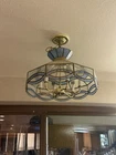 Tiffany Style Vintage Stained Glass Pendant Lamp Ceiling Fixture Hanging Light