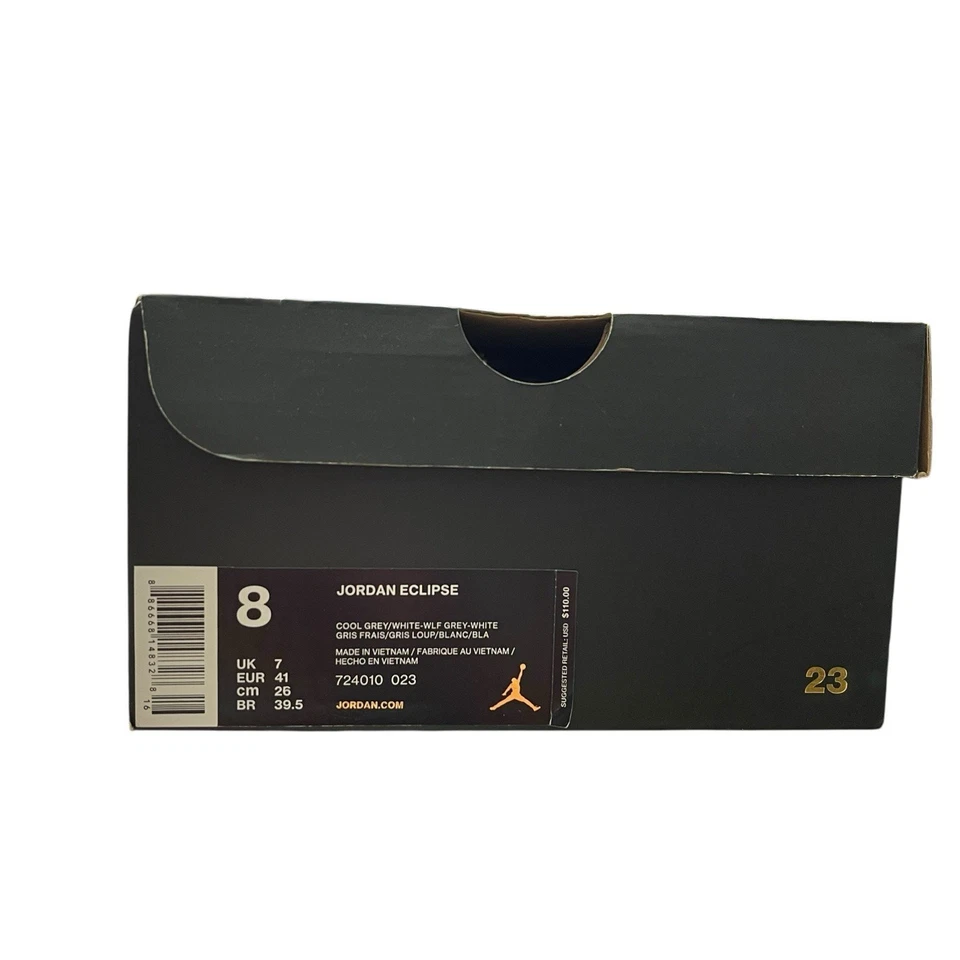 Nike Jordan Hombres 8 Eclipse Tenis Cool Gris Lobo Blanco 724010-023 NUEVO EN CAJA Foto 2 de 4