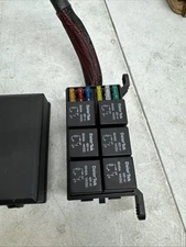 For 6 Relay & ATC Blade Fuses Waterproof Automotive Fuse Relay Holder Box Block