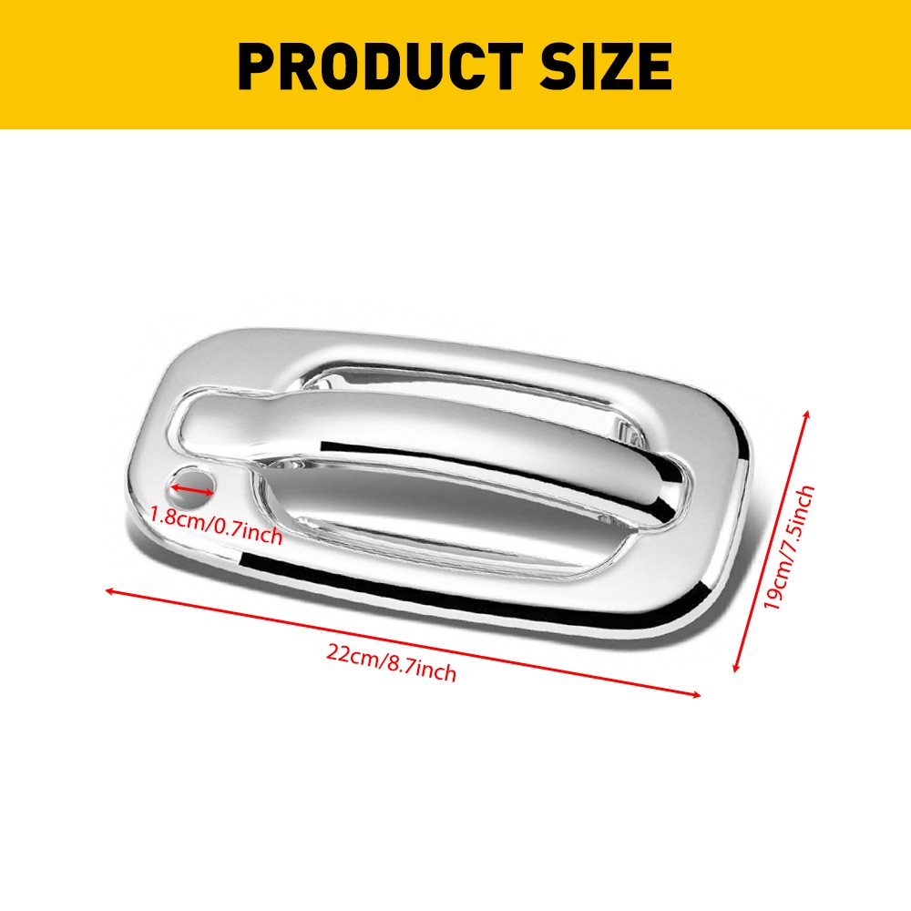 For Chevy Silverado /GMC Sierra Chrome 4* Door +Tailgate Handle Lever Cover Trim