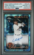 2024 Topps Chrome Jung-Hoo Lee Rookie Auto Aqua Blue /75 PSA 10 SSP