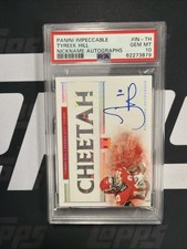 2020 Panini Impeccable Football Tyreek Hill Nickname Auto /49 PSA 10