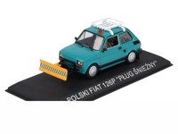 Polski Fiat 126P PłUg ŚNieżNy Snowplough 1989 1/43 Edicola FIA6