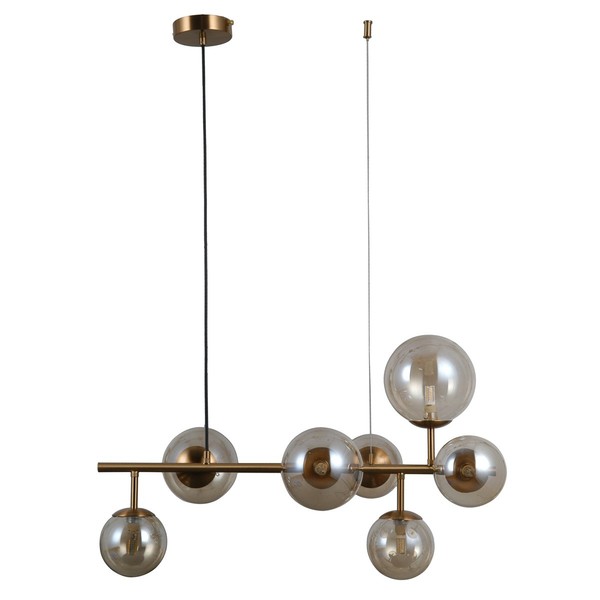 HäNgelampen Bernstein Honigsüß Messing Modern IP20 7X5W/G9-image
