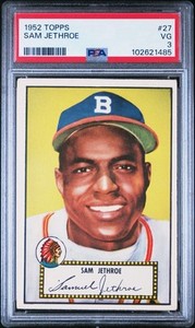 1952 Topps #27 Sam Jethroe PSA 3 VG Looks Nicer!