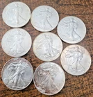 Lot of 8 2014 1 Oz Silver American Eagle BU